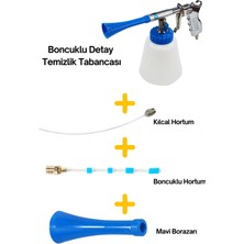 Apex Detay Temizlik Tabancası, Oto Yıkamalar Için Boncuklu Hortum Kılcal Hortum ve Borazan 4 Parça Set