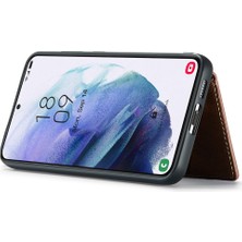 Seashell Digital Jeehood Samsung Galaxy S23 Kılıf Deri Arka Kapak Çıkarılabilir Kart Tutuculu Cep-Kahverengi (Yurt Dışından)