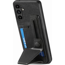 Samsung Galaxy A34 5g Kılıf Için D13 Retro Deri Kart Yuvası Telefon Kabuğu Kickstand-Siyah (Yurt Dışından)