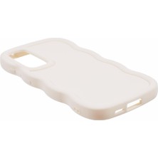 Seashell Digital Samsung Galaxy A25 5g (Global) (161.0 x 76.5 x 8.3mm) Kılıf Tpu Telefon Kapağı Dalgalı Kenar-Beyaz (Yurt Dışından)