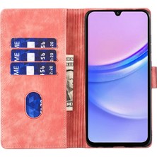 Seashell Digital Samsung Galaxy A55 5g Kılıf Kalp Kedi Katlanır Stand Pu Deri Telefon Kapağı-Pembe (Yurt Dışından)