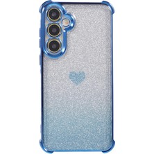 Seashell Digital Samsung Galaxy S24 Tpu Kapak Galvanik Glitter Damla Koruma Cep Telefonu Kılıfı-Mavi Için (Yurt Dışından)