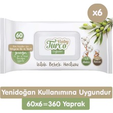 Baby Turco Doğadan Yenidoğan Islak Havlu Mendil 60x6 360 Yaprak