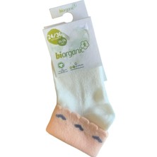 Biorganic Bibaby Organik Çorap Soket Kalpli Kız Ekru