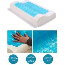 Viscomina Klimalı Mega Boy Ortopetik Visco Yastık Boyun Fıtığı Boyun Düzleşmesi Için Jelli Visco Yastık