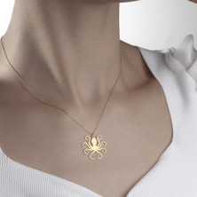 One Silver Gold 925 Ayar Gümüş Ahatapot  Kolye