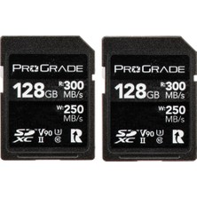 Prograde Digital Cobalt 128GB Uhs-Iı Sdxc V90 Iı Hafıza Kartı (2'li Paket)