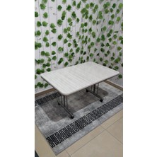 Özcan Mobilya Aksesuar Tekerlekli Masa Orta Sehpa 70x110 Metal Ayaklı