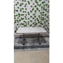 Özcan Mobilya Aksesuar Tekerlekli Masa Orta Sehpa 70x110 Metal Ayaklı