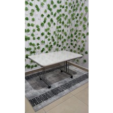 Özcan Mobilya Aksesuar Tekerlekli Masa Orta Sehpa 70x110 Metal Ayaklı