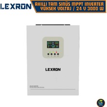 Lexron Akıllı Tam Sınus Mppt Yüksek Voltaj 3000 Watt 24 Volt Inverter - 3kw 24V