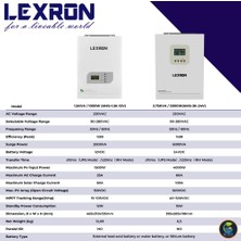 Lexron Akıllı Tam Sınus Mppt Yüksek Voltaj 3000 Watt 24 Volt Inverter - 3kw 24V