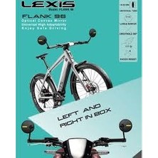 Lexis Flank 76 Universal Gidon Ucu Bağlantılı Bisiklet/e-Bike/e-Scooter/atv/motosiklet Aynası