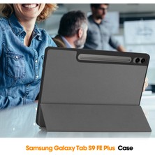 Shin-Wo Samsung Galaxy Tab S9 Fe Plus Folio Kılıf Çok Açılı Standlı Ince Hafif Koruyucu Kapak (Yurt Dışından)