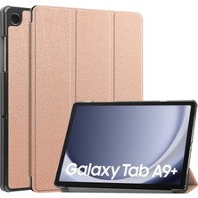 Shin-Wo Samsung Galaxy Tab A9+ Plus Folio Kılıf Çok Açılı Standlı Ince Hafif Koruyucu Kapak (Yurt Dışından)