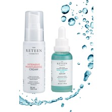 The RETEEN Cosmetics Nem Bombası Set Kırmızı Yosun Bariyer Koruyucu Nemlendirici Krem ve Yoğun Nem Hyaluronic Acid Serum