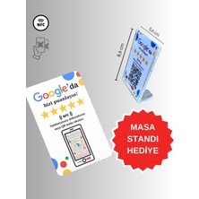 Uygun Kart Google Işletme Yorum ve Puanlama Kartı - 5 Yıldız Yorum Toplar - Google Yorum Artırma Kartı Nfc ve Qr Kod Özellikli