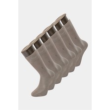 Türen 9101 Erkek Bamboo Düz Soket Çorap 6'lı Paket-Gri