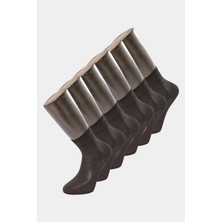Türen 9102 Erkek Bamboo Düz Yarım Soket Çorap 6'lı Paket-Siyah