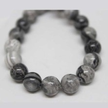 Yaşam Tohumu Çeyrek Dizi  Jasper Taşı Çeyrek Dizi 8 mm (9808)