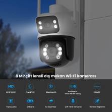 Kadraj Çift Lens Çift Ekran ile Kadraj 8mp 4K Ptz Wıfı Kamera: Aı Insan Algılama Kablosuz Açık Cctv Güvenlik Ip Kamerası Uzaktan Kontrol