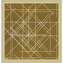 Bursa İpek Zeytin Yeşil Yankı Desen Twill Ipek Eşarp