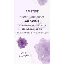 Çelik Zincirli Ametist Kolye - Doğal Taşın Enerjisiyle Stilinizi Tamamlayın