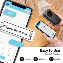 Phomemo D30 Etiket Makinesi Kablosuz Taşınabilir Termal Bluetooth - USB Şarjlı Siyah