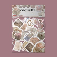 Sticker Coquette V1 Sticker Paketi / Bullet Journal Defter Çıkartma Ajanda Laptop Etiket