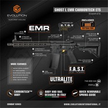 Evolution Ghost L Emr Carbontech Ets Siyah Airsoft Tüfek