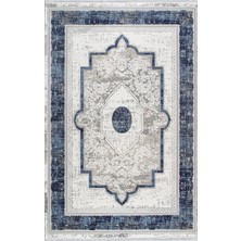 Artemis Halı Murano 02994a Krem Lacivert Klasik Desen Yün Halı