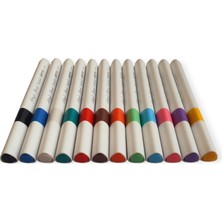 Gıpta F1534 Akrilik Brush Marker (Fırça Uçlu Boya Makörü) 12 Renk Plastik Çantalı