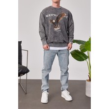 Nomarc Represent Yazılı Füme Yıkamalı Sweatshirt