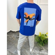 Nomarc Arka Papağan Detaylı Mavi Tshirt