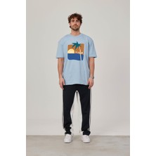 Cofe D'azur Resim Baskılı Bebe Mavisi Tshirt
