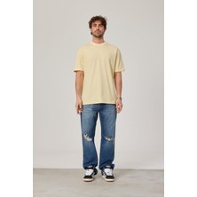 Sarı Oversize Basic Tshirt