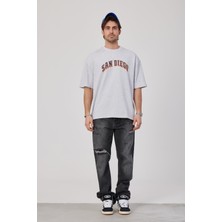 San Diego Baskılı Gri Tshirt