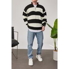 Siyah Beyaz Örme Triko