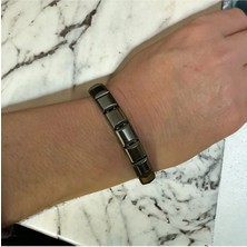 Asteria Jewelry Modern Metalik Görünümlü Çelik Erkek Bileklik