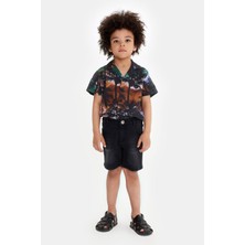 Nebbati Bg Store Erkek Çocuk Siyah Şort 23SS0NB3112