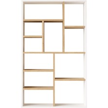 L'occi Concept Forge Kitaplık 124CM Sepet-Beyaz Fg1-Sw