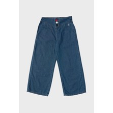 Beverly Hills Polo Club Kız Çocuk Denim Pantolon Geniş Paça 8 Yaş Günlük Kullanıma Uygun