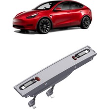 Elo Tesla Model Y / Model 3 Orta Konsol Teleskopik Hızlı Şarj Type C ve Iphone Pd Uyumlu 2'li Şarj Ünitesi, Gri