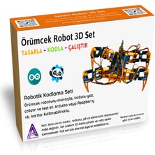 Alpgen Robotics 3D Pla Baskı Örümcek Robot Gövdesi (Elektronik Dahil Değil) Demonte