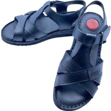 Rubin Leather Tam Ortopedik  Deri Kadın Sandalet Deri Sandalet