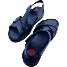 Rubin Leather Tam Ortopedik  Deri Kadın Sandalet Deri Sandalet