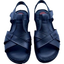 Rubin Leather Tam Ortopedik  Deri Kadın Sandalet Deri Sandalet