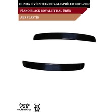 XMOD Honda Civic Vtec 2 Spoiler Piano Black Abs Plastik Bagaj Üstü 2001 2006