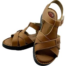 Rubin Leather Tam Ortopedik  Deri Kadın Sandalet Deri Sandalet