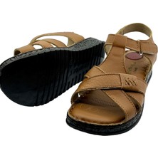 Rubin Leather Tam Ortopedik  Deri Kadın Sandalet Deri Sandalet